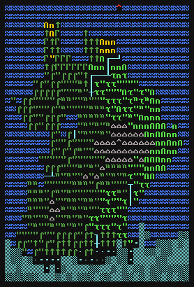 Generating an island in Dwarf Fortress